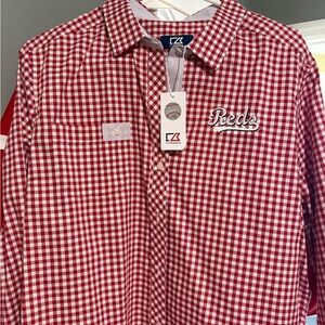 Cincinnati Reds Cutter Buck Men’s XXL NWT Dress shirt Button up 2X